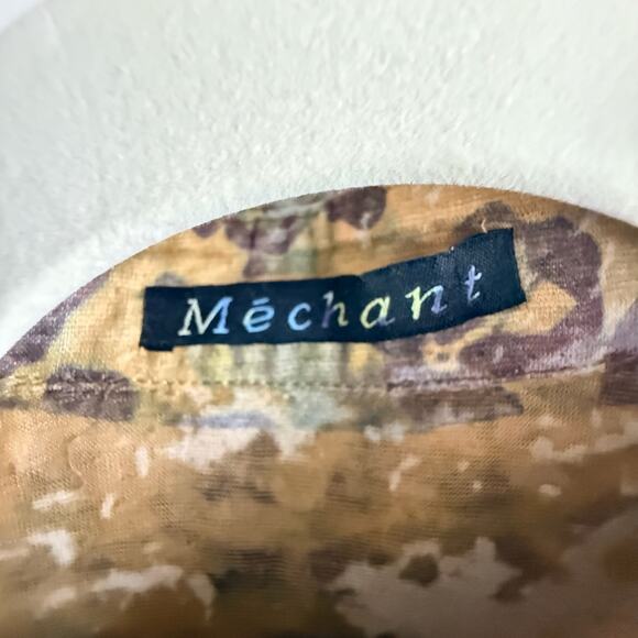 Y2K Leopard Print Button Down Shirt Rhinestone Peace Sign Semi Sheer Top Women S - Picture 6 of 7